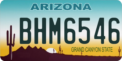 AZ license plate BHM6546