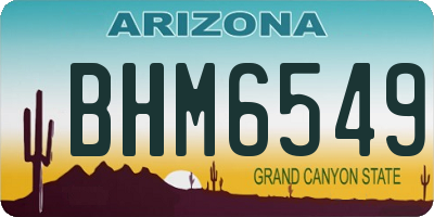 AZ license plate BHM6549