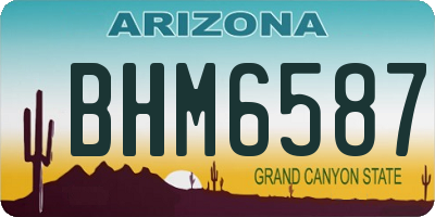 AZ license plate BHM6587