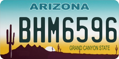 AZ license plate BHM6596