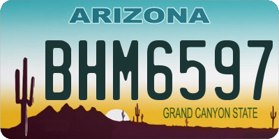 AZ license plate BHM6597
