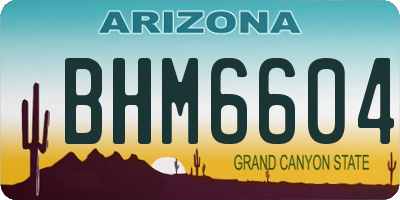 AZ license plate BHM6604