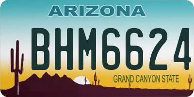 AZ license plate BHM6624