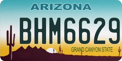 AZ license plate BHM6629