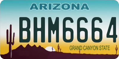 AZ license plate BHM6664