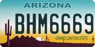 AZ license plate BHM6669