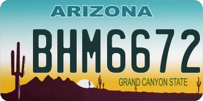 AZ license plate BHM6672
