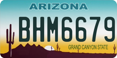 AZ license plate BHM6679