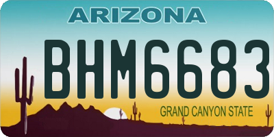 AZ license plate BHM6683