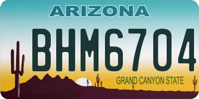 AZ license plate BHM6704
