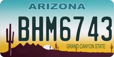 AZ license plate BHM6743