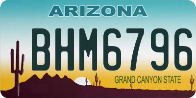 AZ license plate BHM6796