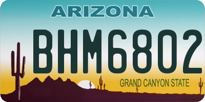 AZ license plate BHM6802