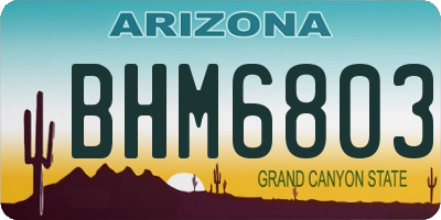 AZ license plate BHM6803