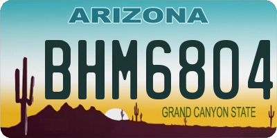 AZ license plate BHM6804
