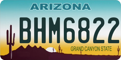 AZ license plate BHM6822