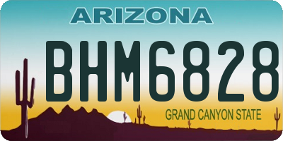 AZ license plate BHM6828