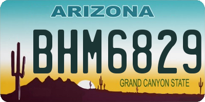 AZ license plate BHM6829