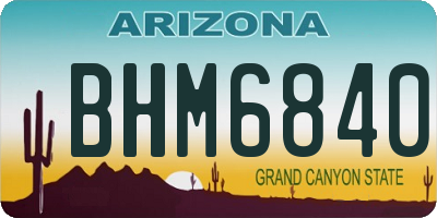 AZ license plate BHM6840