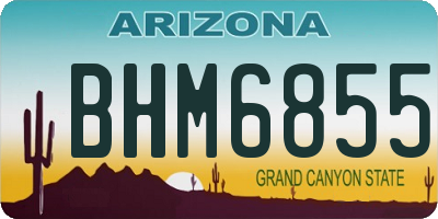 AZ license plate BHM6855