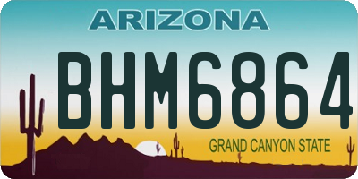 AZ license plate BHM6864