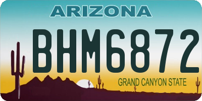 AZ license plate BHM6872