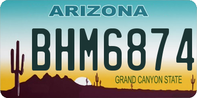 AZ license plate BHM6874
