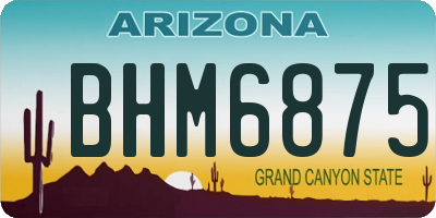 AZ license plate BHM6875