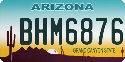 AZ license plate BHM6876