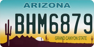 AZ license plate BHM6879