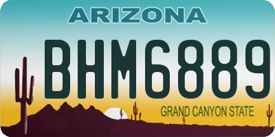AZ license plate BHM6889
