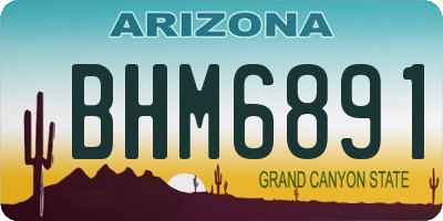 AZ license plate BHM6891