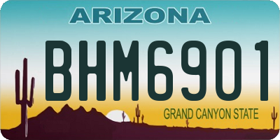AZ license plate BHM6901