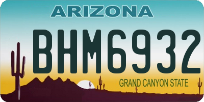 AZ license plate BHM6932