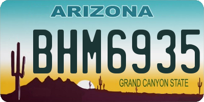 AZ license plate BHM6935