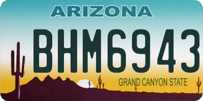 AZ license plate BHM6943