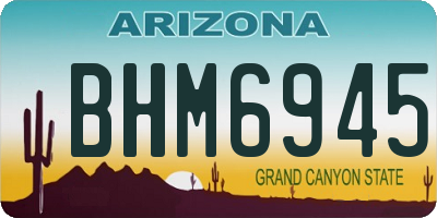 AZ license plate BHM6945
