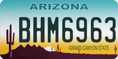 AZ license plate BHM6963