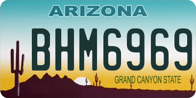 AZ license plate BHM6969