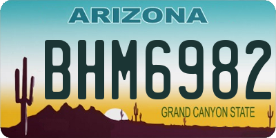 AZ license plate BHM6982