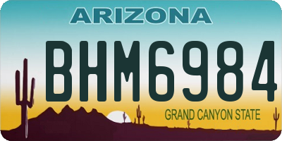 AZ license plate BHM6984