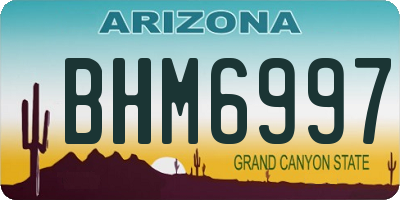AZ license plate BHM6997