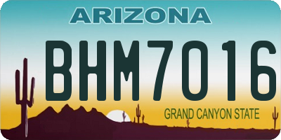 AZ license plate BHM7016