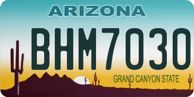 AZ license plate BHM7030