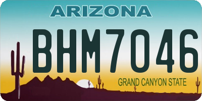 AZ license plate BHM7046