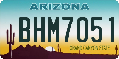 AZ license plate BHM7051