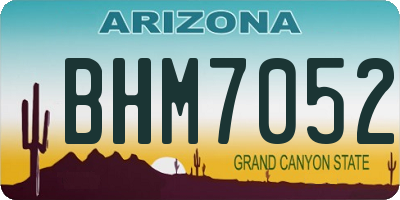 AZ license plate BHM7052