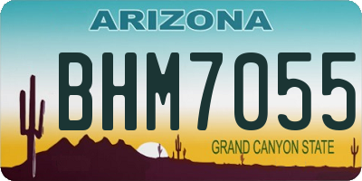 AZ license plate BHM7055