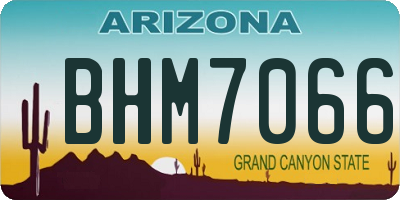 AZ license plate BHM7066