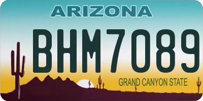 AZ license plate BHM7089